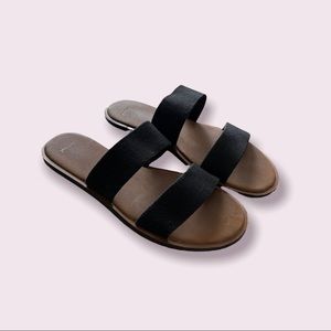 Sanuk Yoga Mat Sandals Slides - Black Size 9